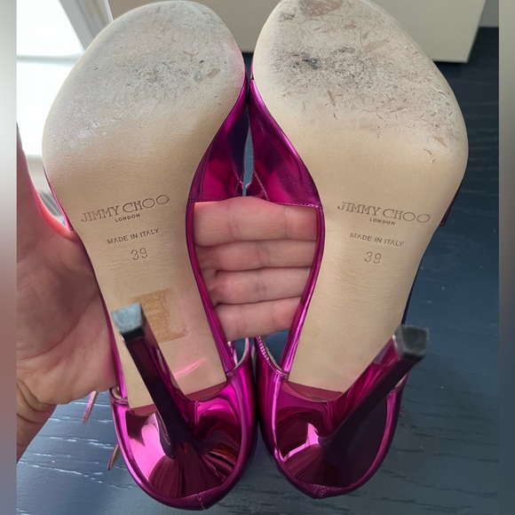 Jimmy Choo Lance mirror leather orchid. - Picture 6 of 10